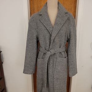 J Crew Wool Belted Coat Size Medium NWOT